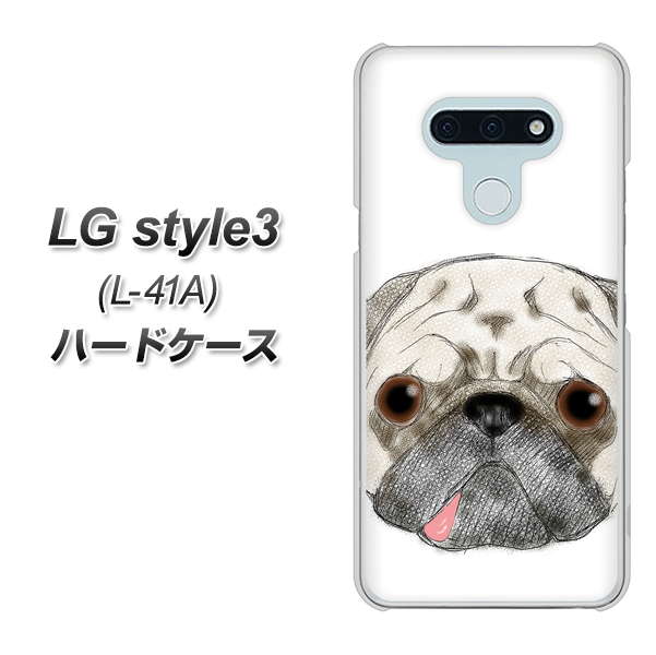 LG style3 L-41A docomo YD855 パグ01 ハードケース 背面印刷
