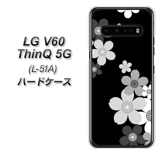 LG V60 ThinQ 5G L-51A docomo 1334 桜のフレーム ハードケース 背面印刷