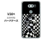 isai V30+ LGV35 au 357 bk&wh ハードケース 背面印刷