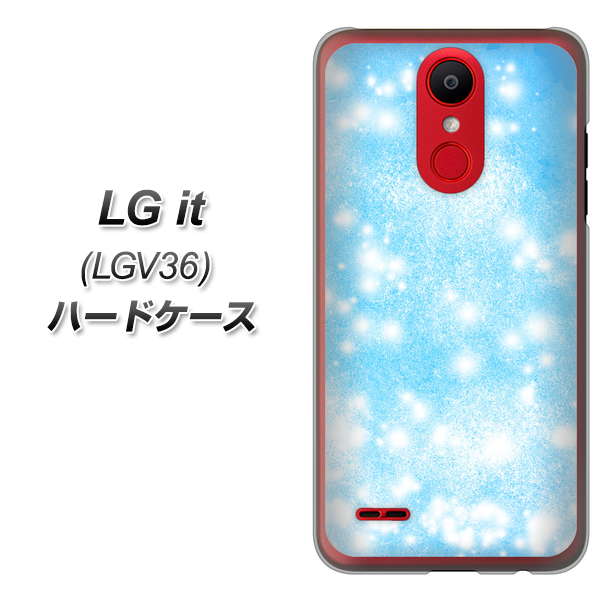 LG it LGV36 au YJ289 デザインブルー ハードケース 背面印刷