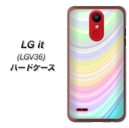 LG it LGV36 au YJ312 カラー レインボー ハードケース 背面印刷