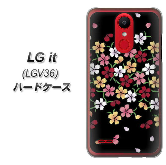 LG it LGV36 au YJ323 和柄 なでしこ ハードケース 背面印刷
