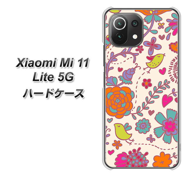 Mi 11 Lite 5G 323 小鳥と花 ハードケース 背面印刷