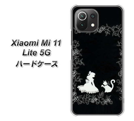 Mi 11 Lite 5G 1097 お姫様とネコ（モノトーン） ハードケース 背面印刷