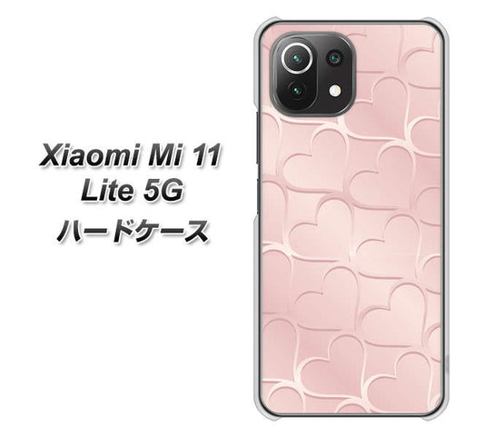 Mi 11 Lite 5G 1340 かくれハート（ローズピンク） ハードケース 背面印刷