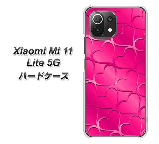 Mi 11 Lite 5G 1347 かくれハート（ショッキングピンク） ハードケース 背面印刷