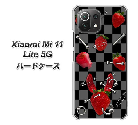 Mi 11 Lite 5G AG833 苺パンク（黒） ハードケース 背面印刷