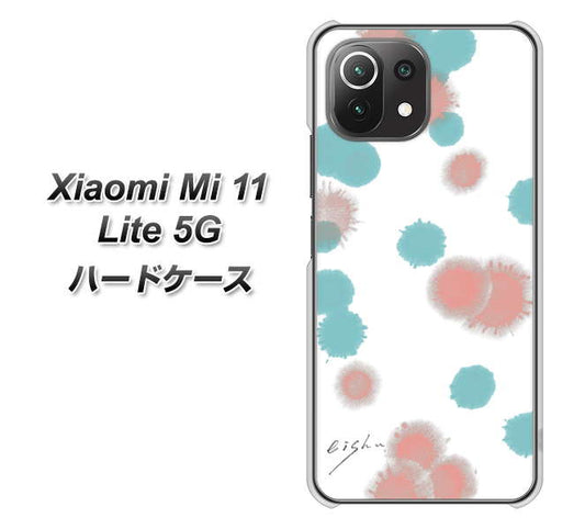 Mi 11 Lite 5G OE834 滴 水色×ピンク ハードケース 背面印刷