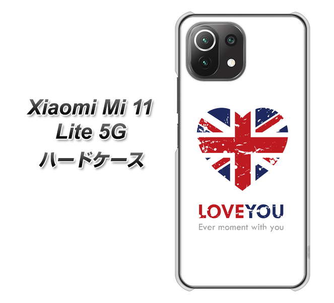 Mi 11 Lite 5G SC803 ユニオンジャック ハートビンテージ ハードケース 背面印刷