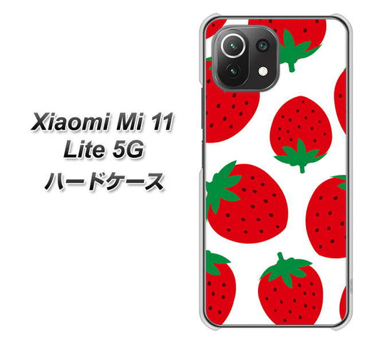 Mi 11 Lite 5G SC818 大きいイチゴ模様レッド ハードケース 背面印刷