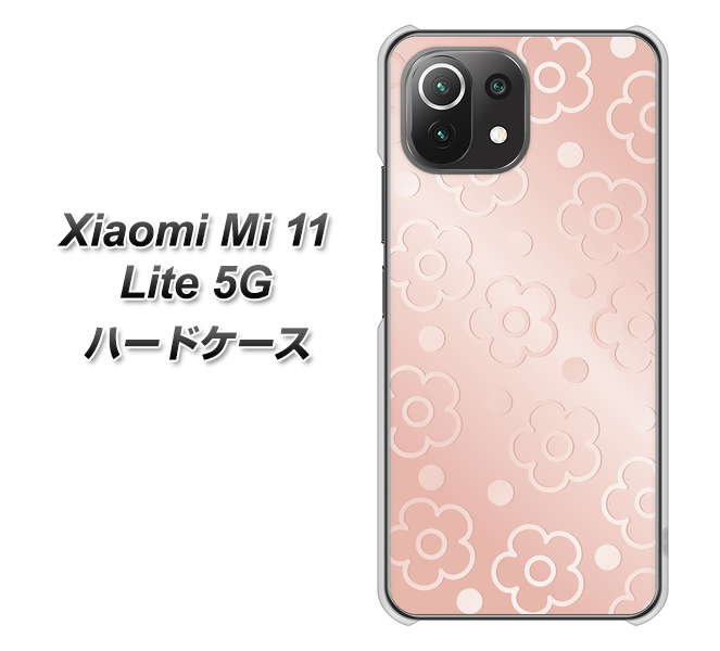 Mi 11 Lite 5G SC843 エンボス風デイジーシンプル（ローズピンク） ハードケース 背面印刷