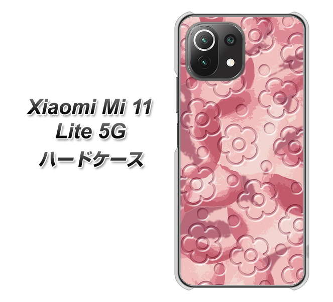 Mi 11 Lite 5G SC846 フラワーヴェルニ花ピンク（ローズヴェルール） ハードケース 背面印刷