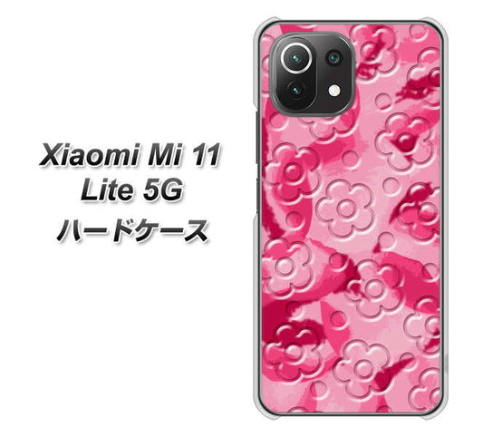Mi 11 Lite 5G SC847 フラワーヴェルニ花濃いピンク（ローズアンディアン） ハードケース 背面印刷