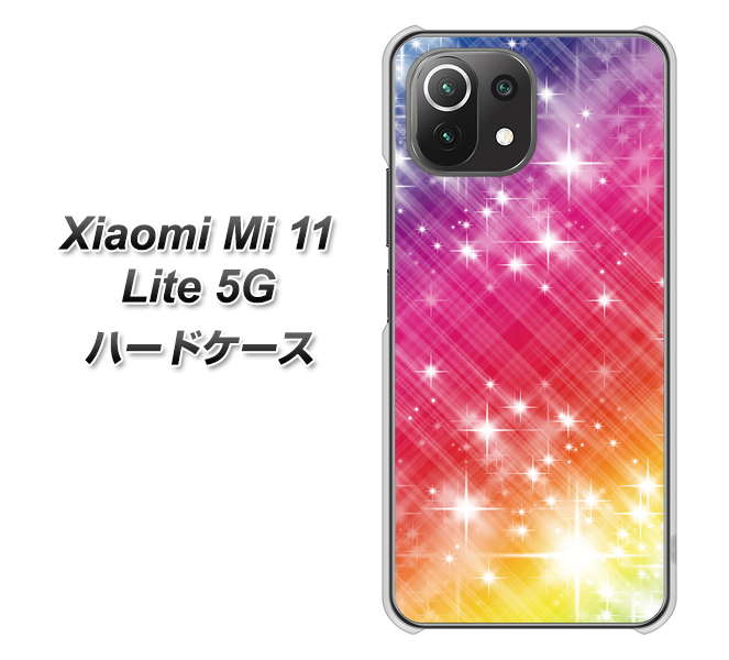 Mi 11 Lite 5G VA872 レインボーフレーム ハードケース 背面印刷