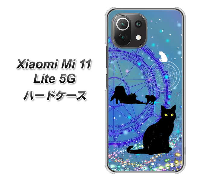 Mi 11 Lite 5G YJ327 魔法陣猫 キラキラ かわいい ハードケース 背面印刷