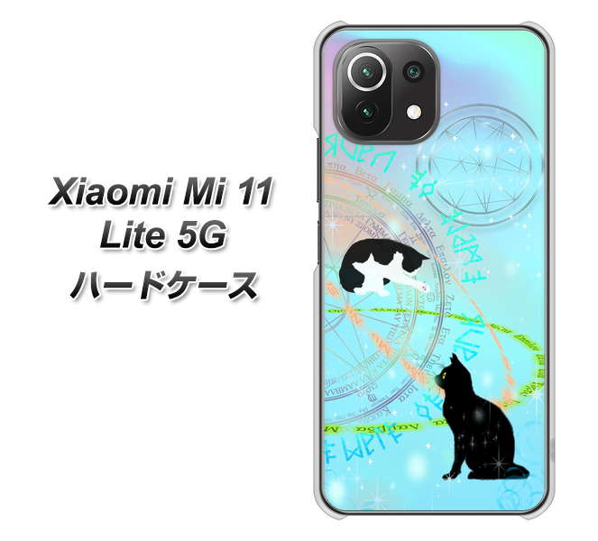 Mi 11 Lite 5G YJ329 魔法陣猫 キラキラ パステル ハードケース 背面印刷