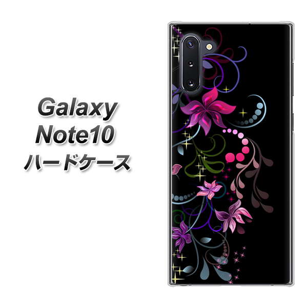Galaxy Note10+ 263 闇に浮かぶ華 ハードケース 背面印刷