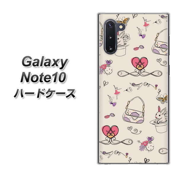 Galaxy Note10+ 705 うさぎとバッグ ハードケース 背面印刷