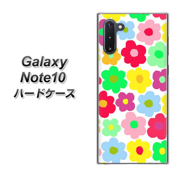 Galaxy Note10+ 758 ルーズフラワーカラフル ハードケース 背面印刷