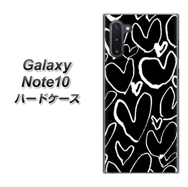 Galaxy Note10+ 1124 ハート BK＆WH ハードケース 背面印刷