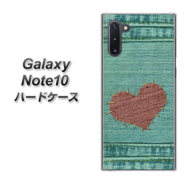 Galaxy Note10+ 1142 デニムとハート ハードケース 背面印刷