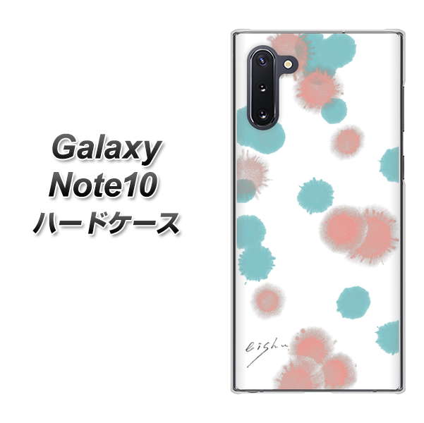 Galaxy Note10+ OE834 滴 水色×ピンク ハードケース 背面印刷