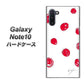 Galaxy Note10+ OE836 手描きシンプル ホワイト×レッド ハードケース 背面印刷