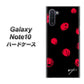 Galaxy Note10+ OE837 手描きシンプル ブラック×レッド ハードケース 背面印刷