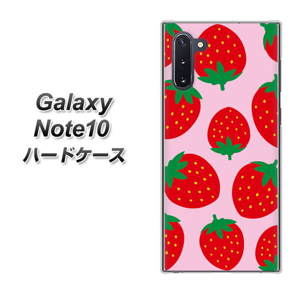 Galaxy Note10+ SC820 大きいイチゴ模様レッドとピンク ハードケース 背面印刷