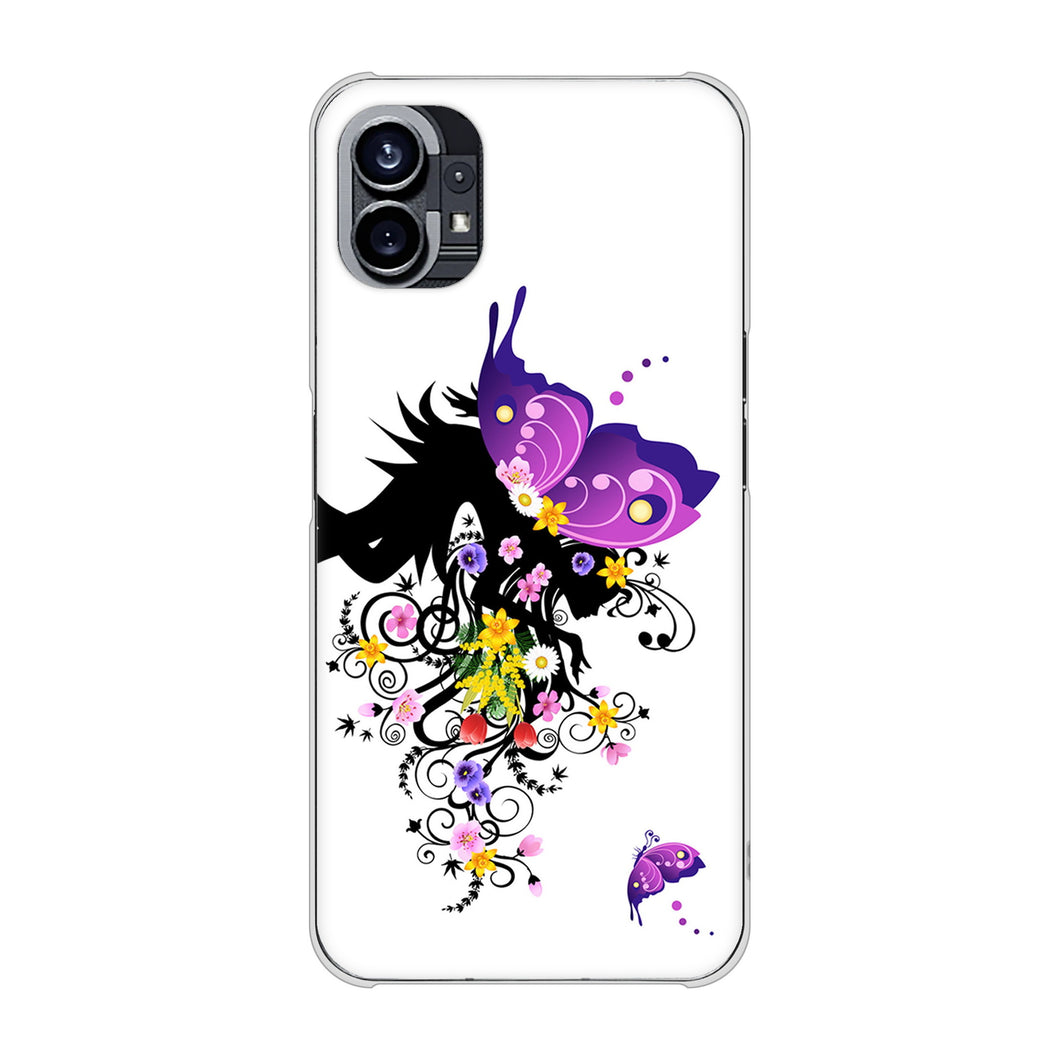 Nothing Phone(1) 146 蝶の精と春の花 ハードケース 背面印刷