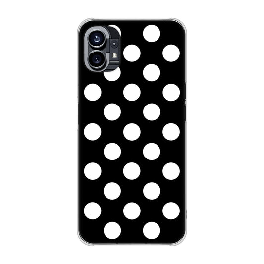 Nothing Phone(1) 332 シンプル柄（水玉）ブラックBig ハードケース 背面印刷