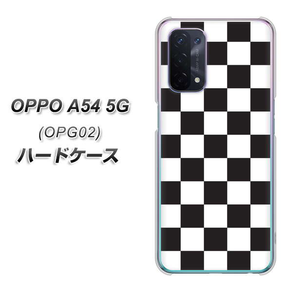 OPPO A54 5G OPG02 au 151 フラッグチェック ハードケース 背面印刷