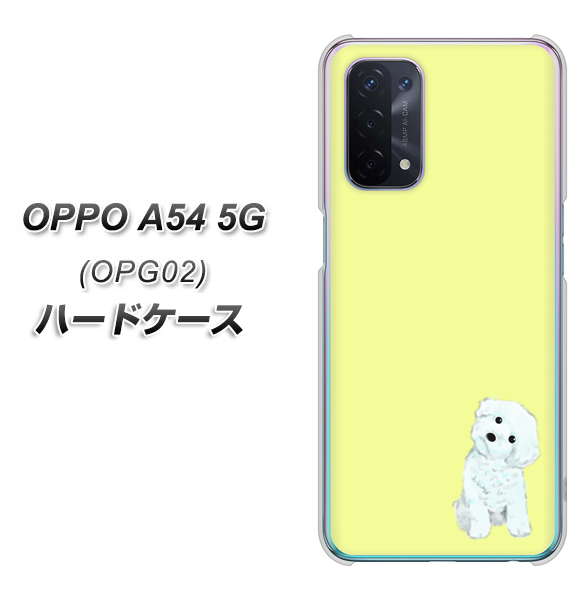 OPPO A54 5G OPG02 au YJ072 トイプードルホワイト（イエロー） ハードケース 背面印刷