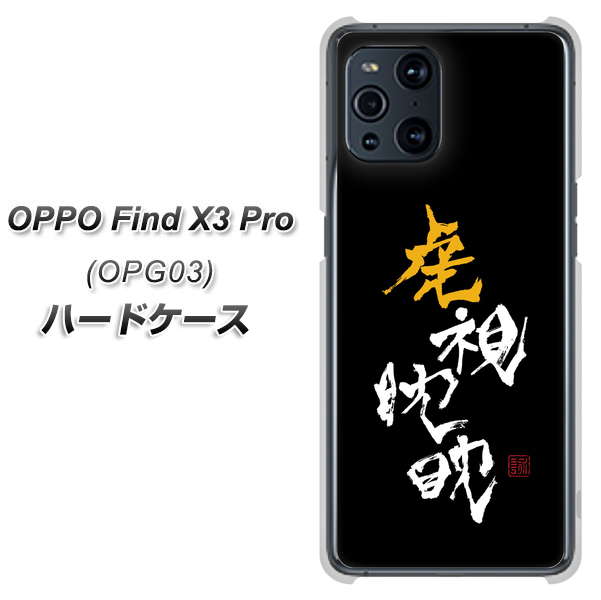 OPPO Find X3 Pro OPG03 au OE803 虎視眈々 ハードケース 背面印刷