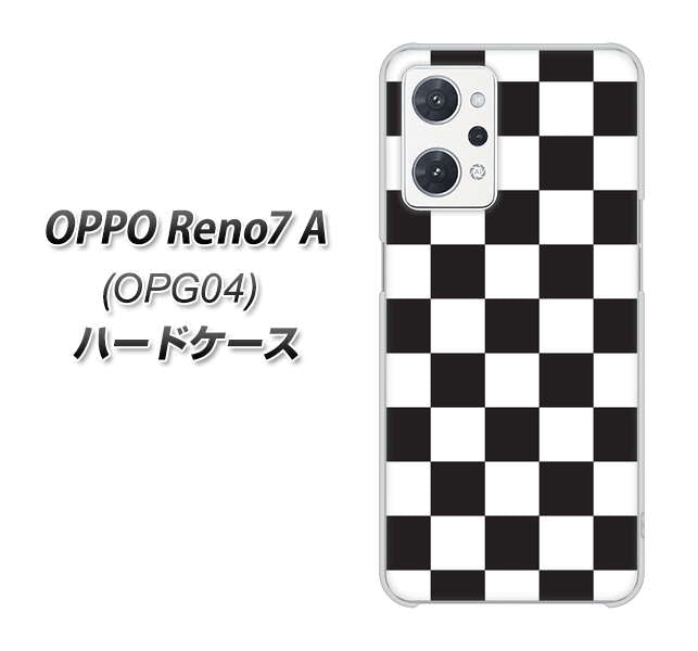 OPPO Reno7 A OPG04 au 151 フラッグチェック ハードケース 背面印刷