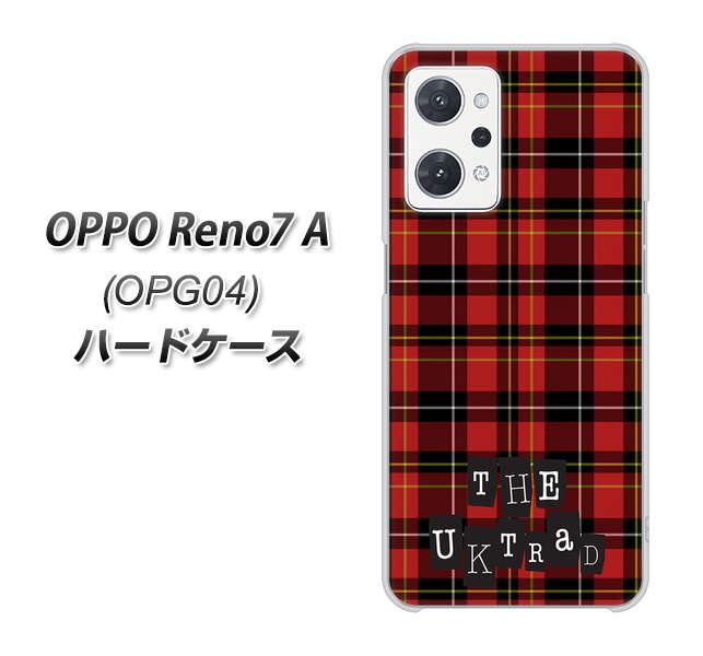 OPPO Reno7 A OPG04 au 547 THEチェック ハードケース 背面印刷