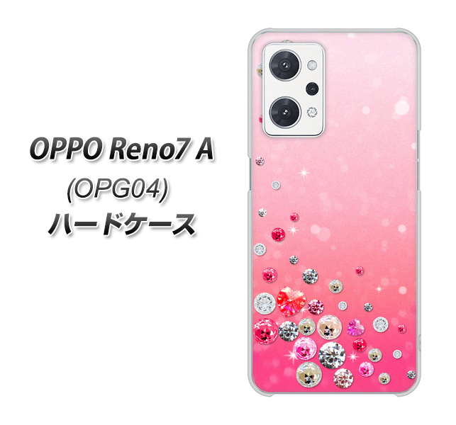 OPPO Reno7 A OPG04 au SC822 スワロデコ風プリント ハードケース 背面印刷