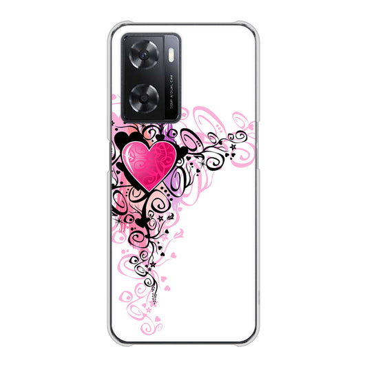 OPPO A77 007 スタイリッシュハート ハードケース 背面印刷