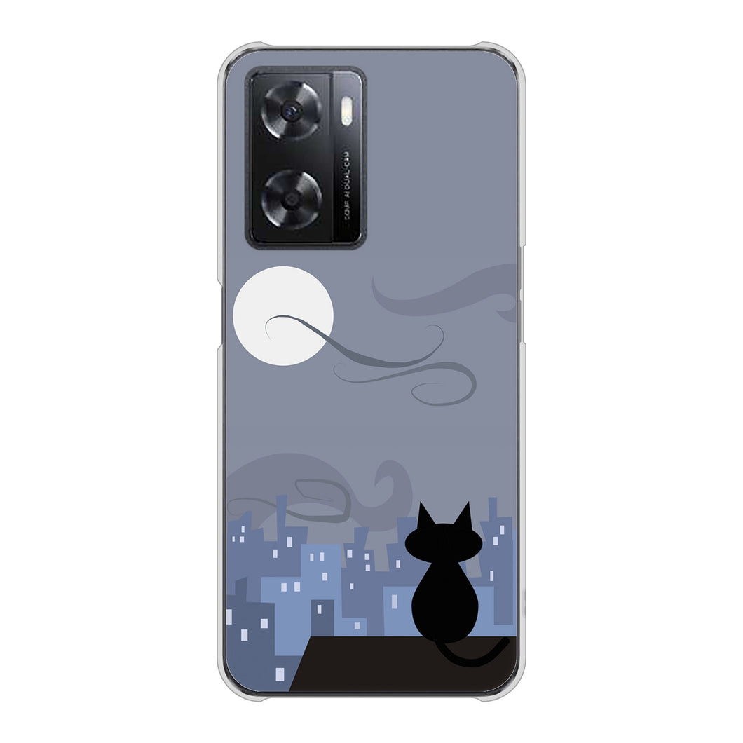 OPPO A77 012 屋根の上のねこ ハードケース 背面印刷
