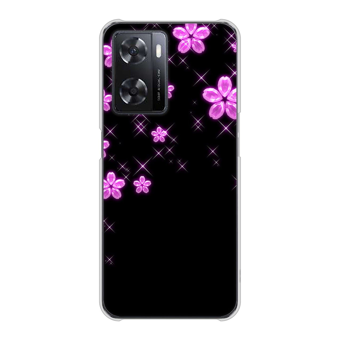OPPO A77 019 桜クリスタル ハードケース 背面印刷