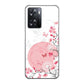 OPPO A77 030 花と蝶（うす桃色） ハードケース 背面印刷