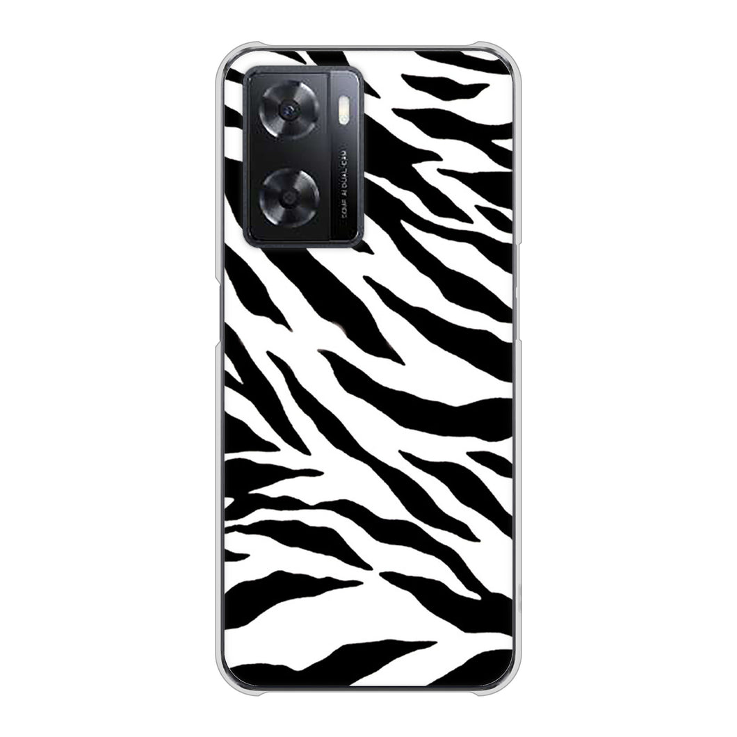 OPPO A77 054 ゼブラ ハードケース 背面印刷
