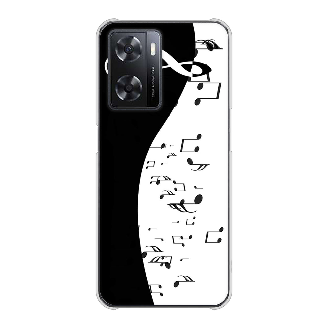 OPPO A77 114 モノトーンのリズム ハードケース 背面印刷