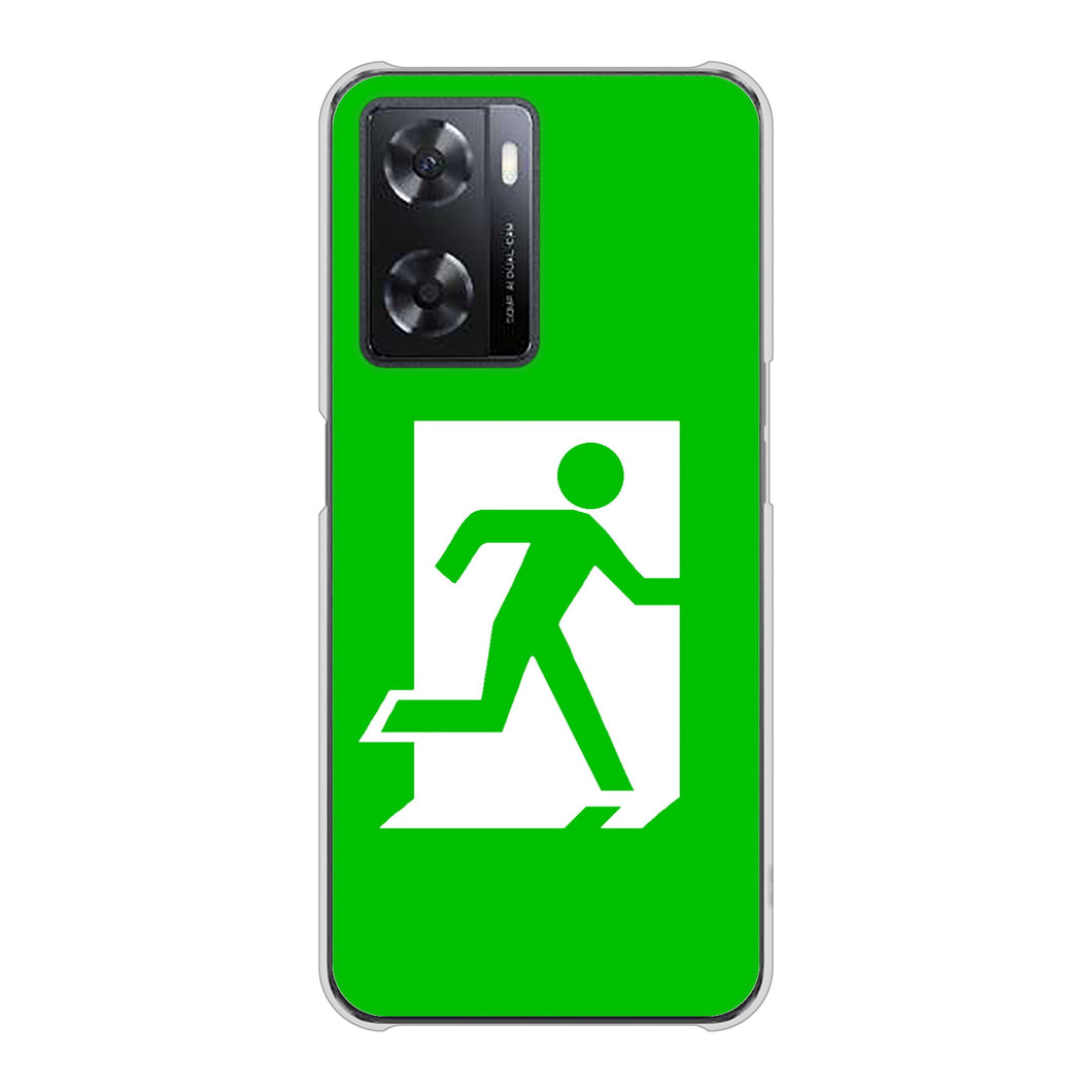 OPPO A77 163 非常口 ハードケース 背面印刷