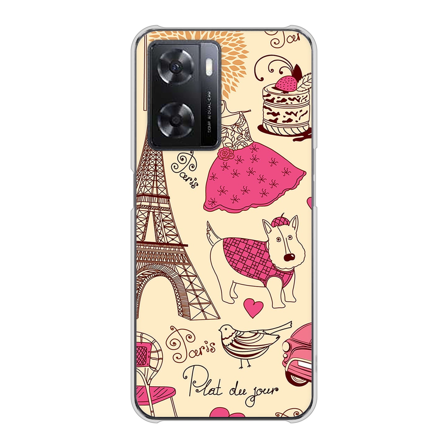 OPPO A77 265 パリの街 ハードケース 背面印刷