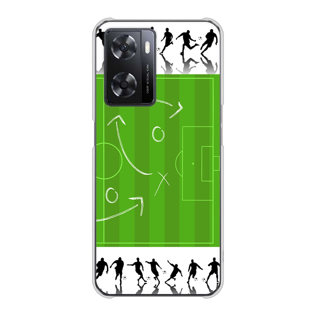 OPPO A77 304 サッカー戦略ボード ハードケース 背面印刷
