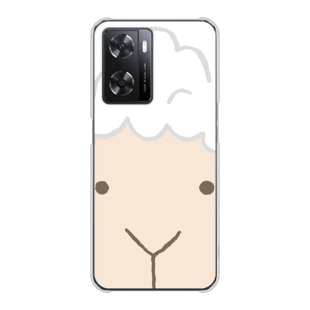 OPPO A77 346 ひつじ ハードケース 背面印刷