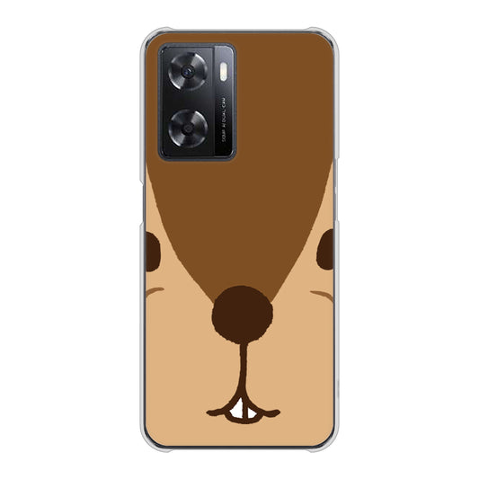 OPPO A77 349 りす ハードケース 背面印刷