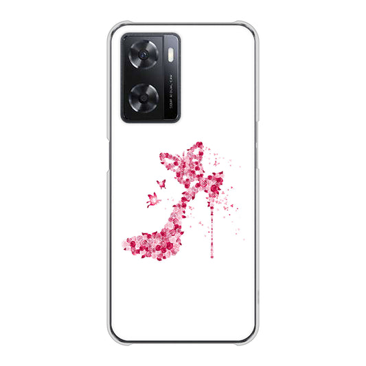 OPPO A77 387 薔薇のハイヒール ハードケース 背面印刷