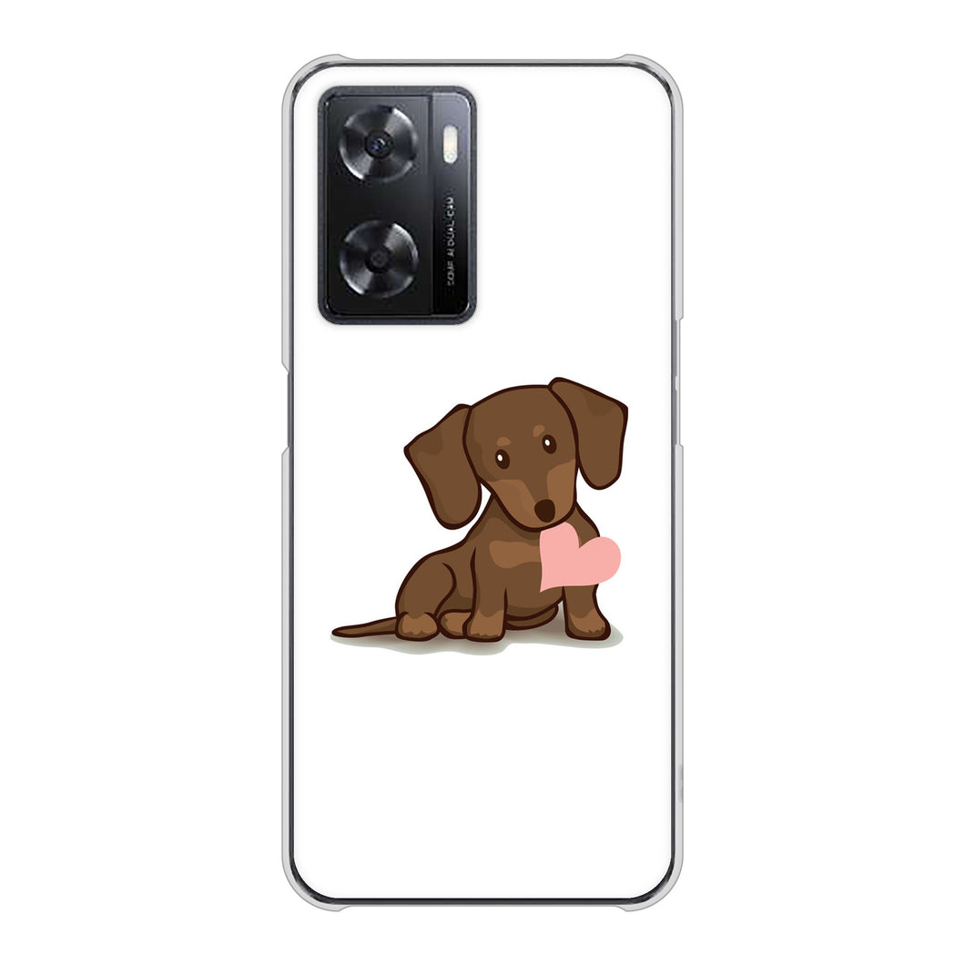 OPPO A77 394 I love ダックス ハードケース 背面印刷